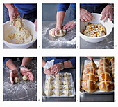 Hot cross buns - step by step