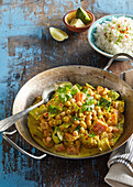 Vegetable curry with chickpeas + steps