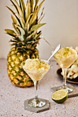 Pineapple granita dessert