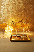 Golden cocktails