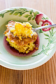 South Tyrolean rice casserole with raspberry sauce
