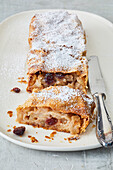 Apple-cranberry strudel