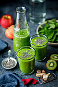 Green smoothie with spinach