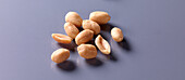 Peanuts on a grey background