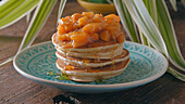 Pancakes with apricots - Step by step