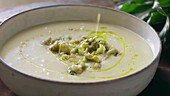 Vichyssoise with cockles - Step by step
