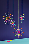 Colourful beaded stars