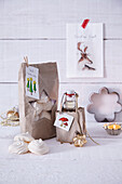 Homemade paper bags for gifts from the kitchen
