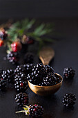 Still life with blackberries