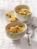 Creamy garlic soup
