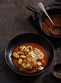 Gnocchi with chicken and tomato sauce