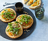 Savoury apricot and goat cheese pies