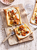 Savoury pumpkin pie with sweet potatoes