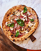 Mushroom and Prosciutto Pizza