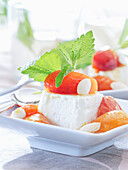 Cream cheese dessert with apricots