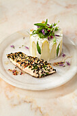 White Asparagus Mousse with Sesame Char