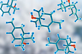 Terpinen-4-ol molecule, illustration