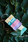 Natural soaps in different colors