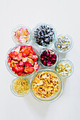 Edible flowers in jars