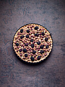 Hazelnut and blackberry tart