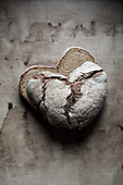 Heart-shaped bread
