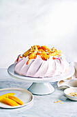 Mango shrikhand pavlova