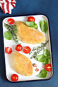 Brioche dough calzone with ricotta and tomatoes