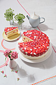Gestürzte Erdbeer-Mascarpone-Torte
