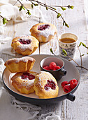 Soft raspberry muffins