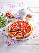 Strawberry vanilla cream tart
