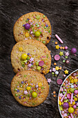 Cookies with colorful sugar confetti