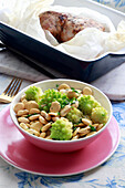 Lupin beans with romanesco cauliflower