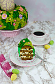 Passion fruit and carrot wreath cake for Easter