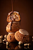 Choux pastry with hazelnut cream (France)