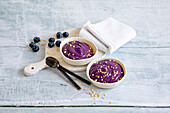 Soft serve blueberry ice cream