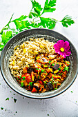 Turkish melanzani ragout with quinoa