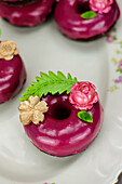 Raspberry Chocolate Donuts 'Mirror Glaze