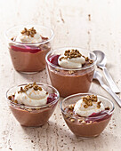 Chocolate mousse with cherry liqueur