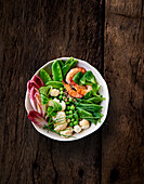 Prawn salad with vegetables
