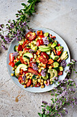 A Healthy Greek Chickpea Salad