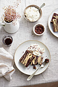 Buckwheat Brownies with Tahini Whipped Cream