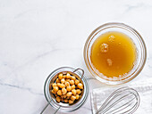 Chickpeas and aquafaba (chickpea water)