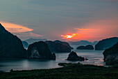 Sunrise over Phang Nga Bay in Thailand