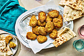 Kotlet - Persian lamb and potato patties (Iran) with pita bread
