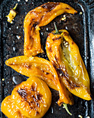 Braised yellow peppers