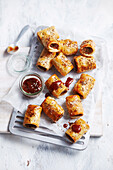 Caramelised onion, dill and caraeay sausage rolls (Air fryer)