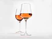 Two glasses of rosé wine