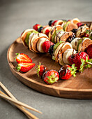 Mini Pancake Skewer with berries