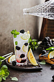Refreshing berry lemonade