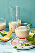 Melon smoothie with mint